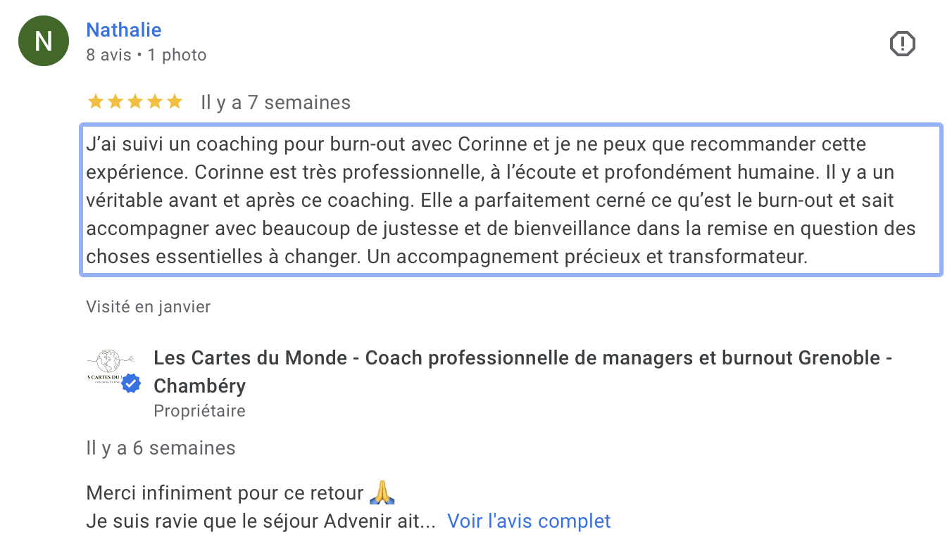 Coach burnout Grenoble